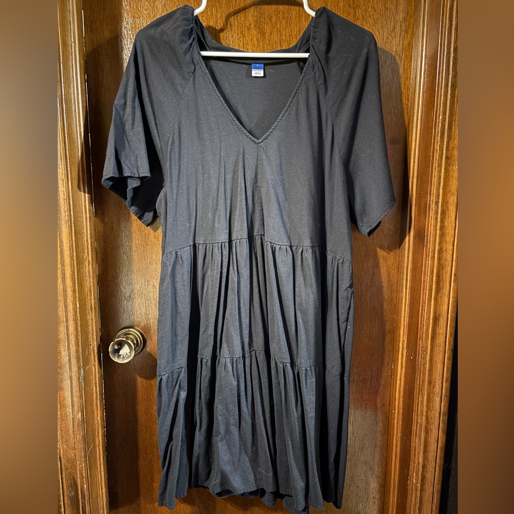 Old Navy Black V-Neck Dress